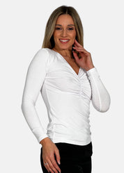Maglia Donna scollo a V Arricciato