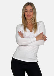 Maglia Donna scollo a V Arricciato