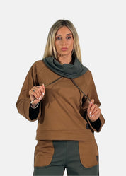 Felpa donna bicolore