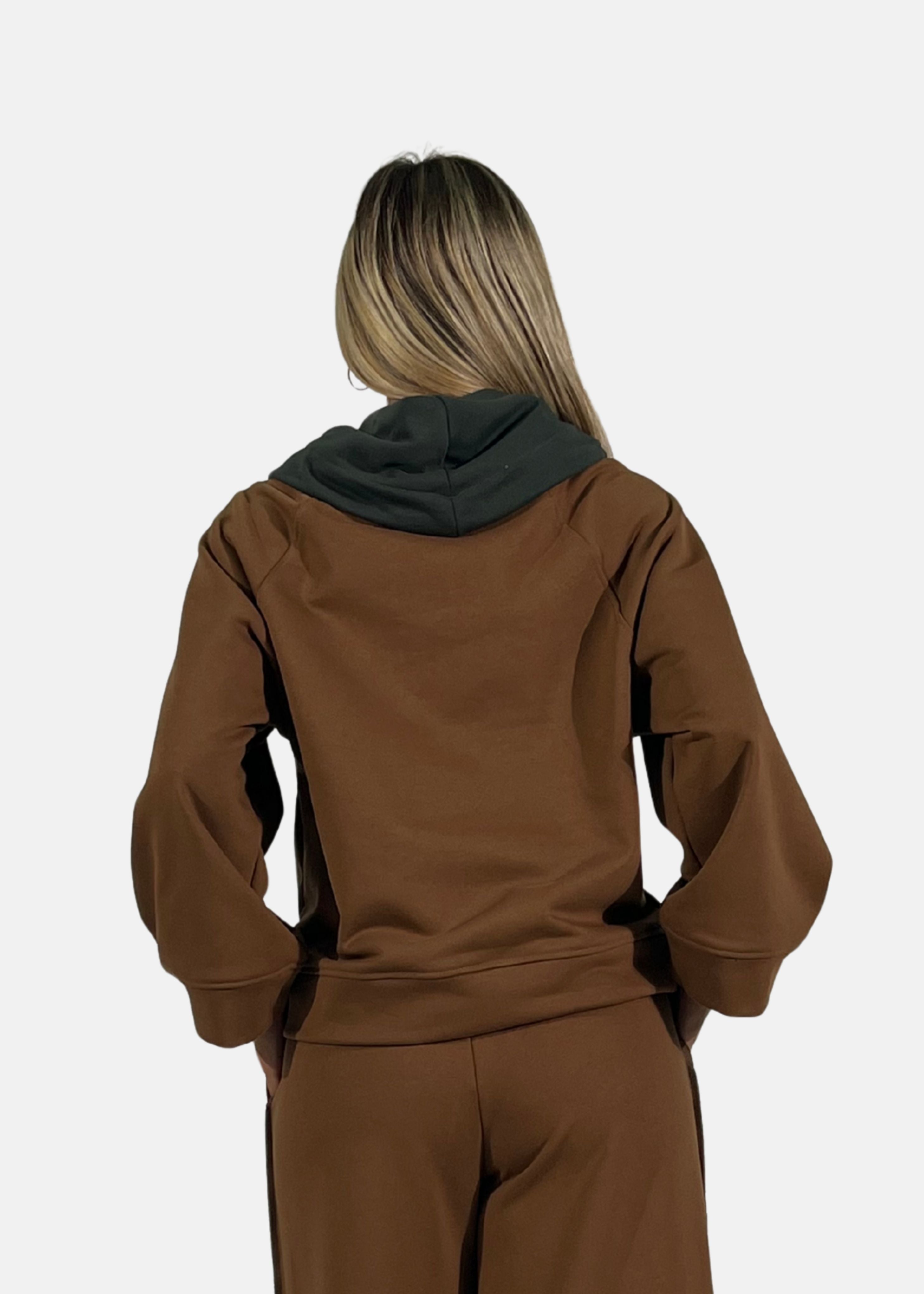 Felpa donna bicolore
