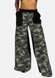 Pantalone a palazzo donna bicolore