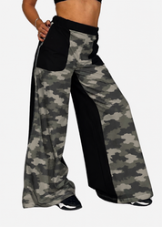 Pantalone a palazzo donna bicolore