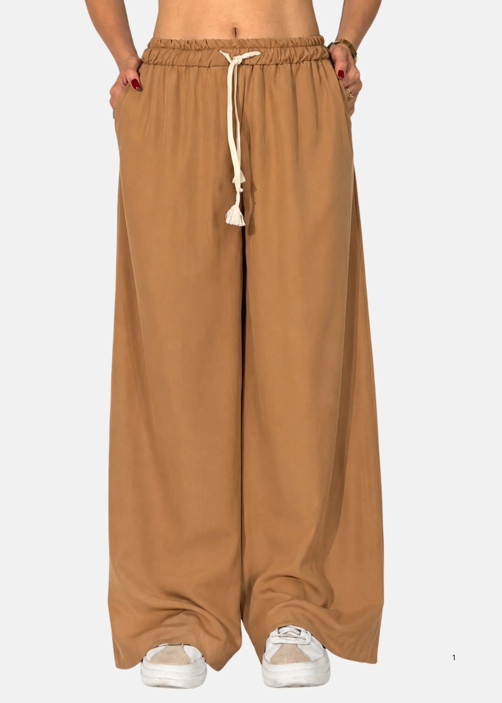 Pantalone Palazzo in Popeline di Viscosa