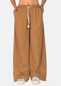 Pantalone Palazzo in Popeline di Viscosa