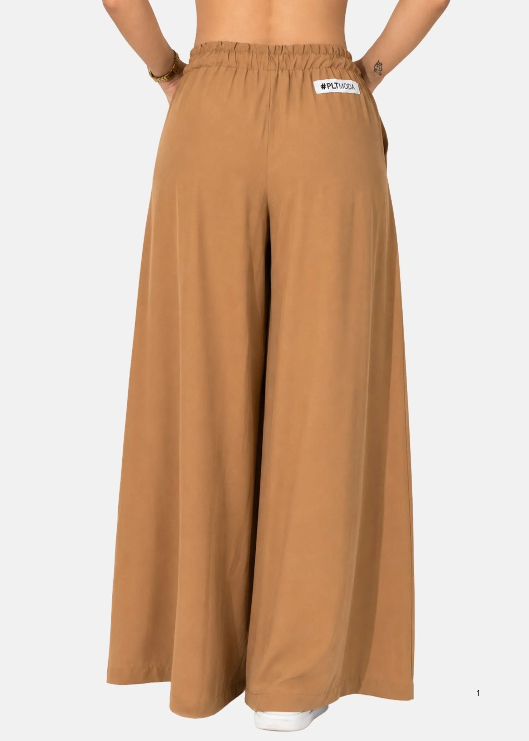 Pantalone Palazzo in Popeline di Viscosa