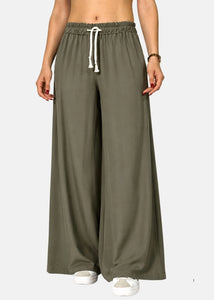 Pantalone Palazzo in Popeline di Viscosa