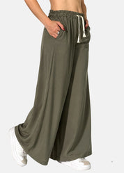 Pantalone Palazzo in Popeline di Viscosa