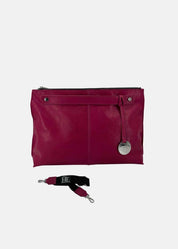 Borsa medium a tracolla  in pelle morbida con dettagli argento