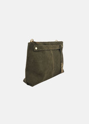 Borsa medium a tracolla  in pelle scamosciata