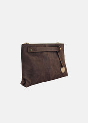 Borsa medium a tracolla  in pelle scamosciata