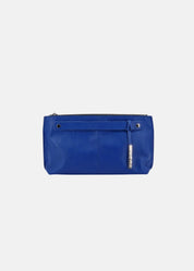 Pochette in pelle morbida con dettagli argento