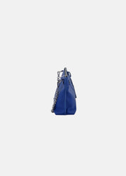 Pochette in pelle morbida con dettagli argento