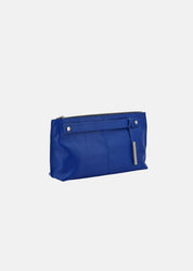 Pochette in pelle morbida con dettagli argento