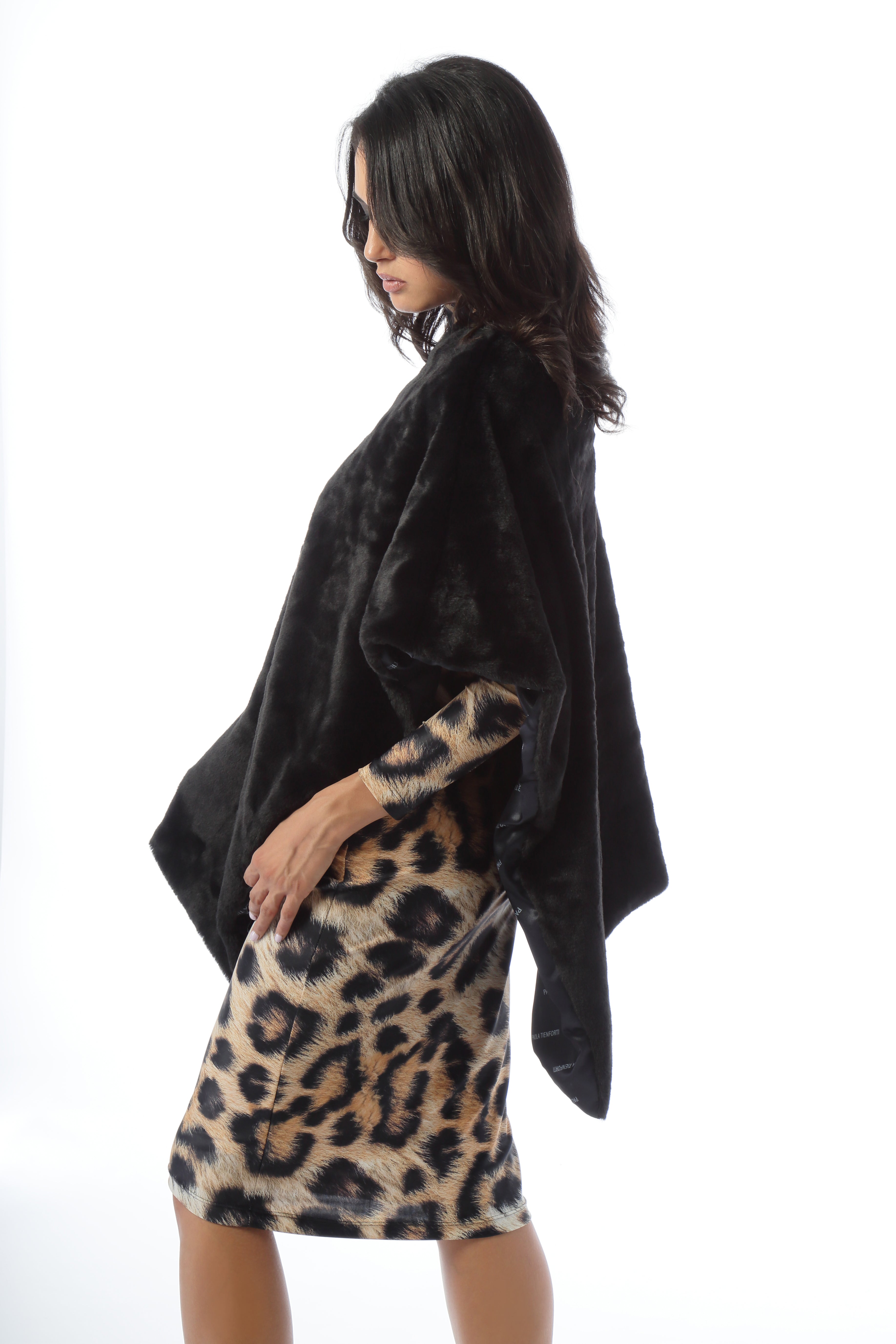 Poncho in ecopelliccia