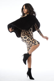 Poncho in ecopelliccia
