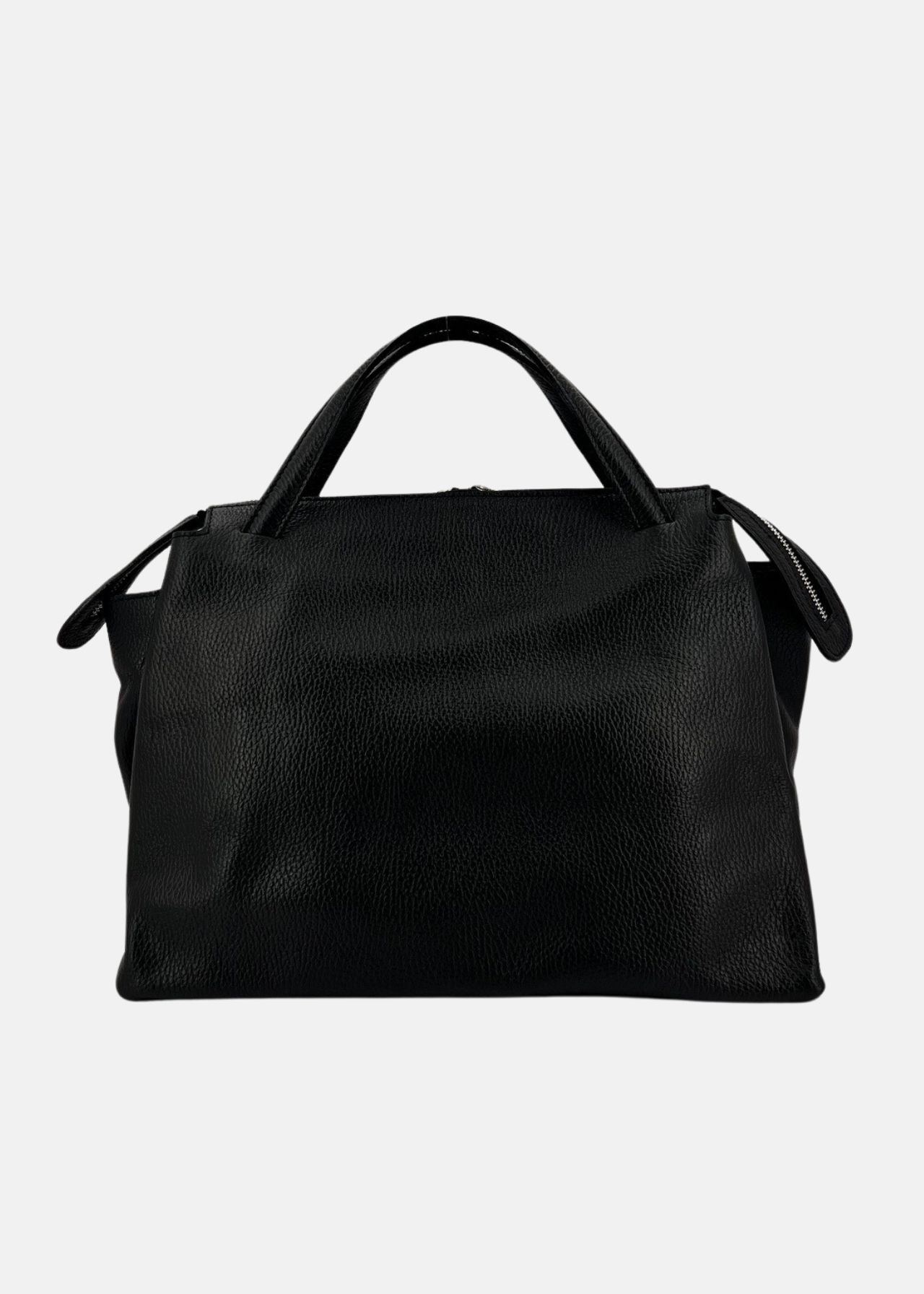 Bauletto medium in pelle morbida con dettagli argento - Paola Tienforti - Sito Ufficiale