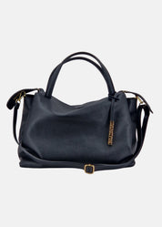 Bauletto medium in pelle morbida con dettagli oro