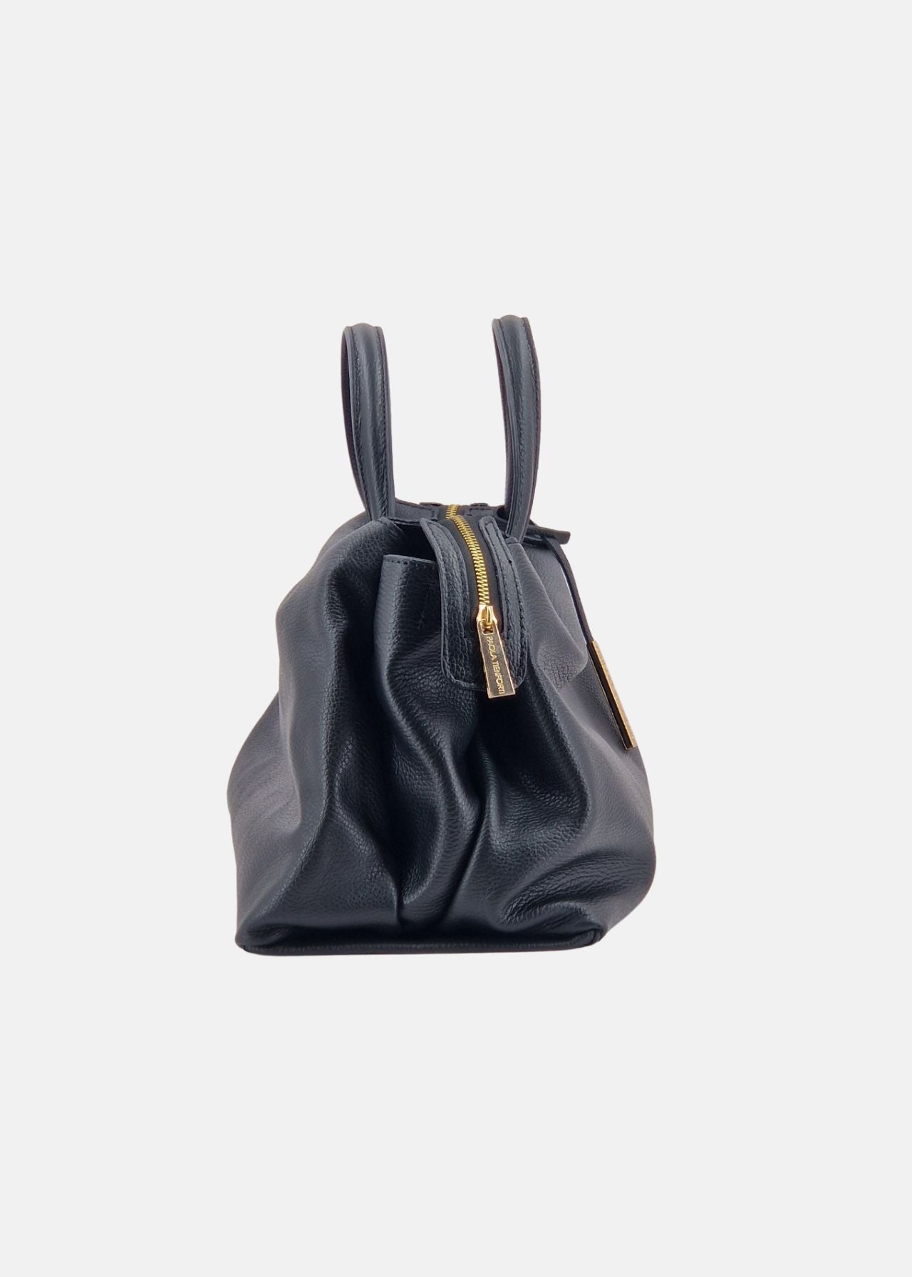 Bauletto medium in pelle morbida con dettagli oro