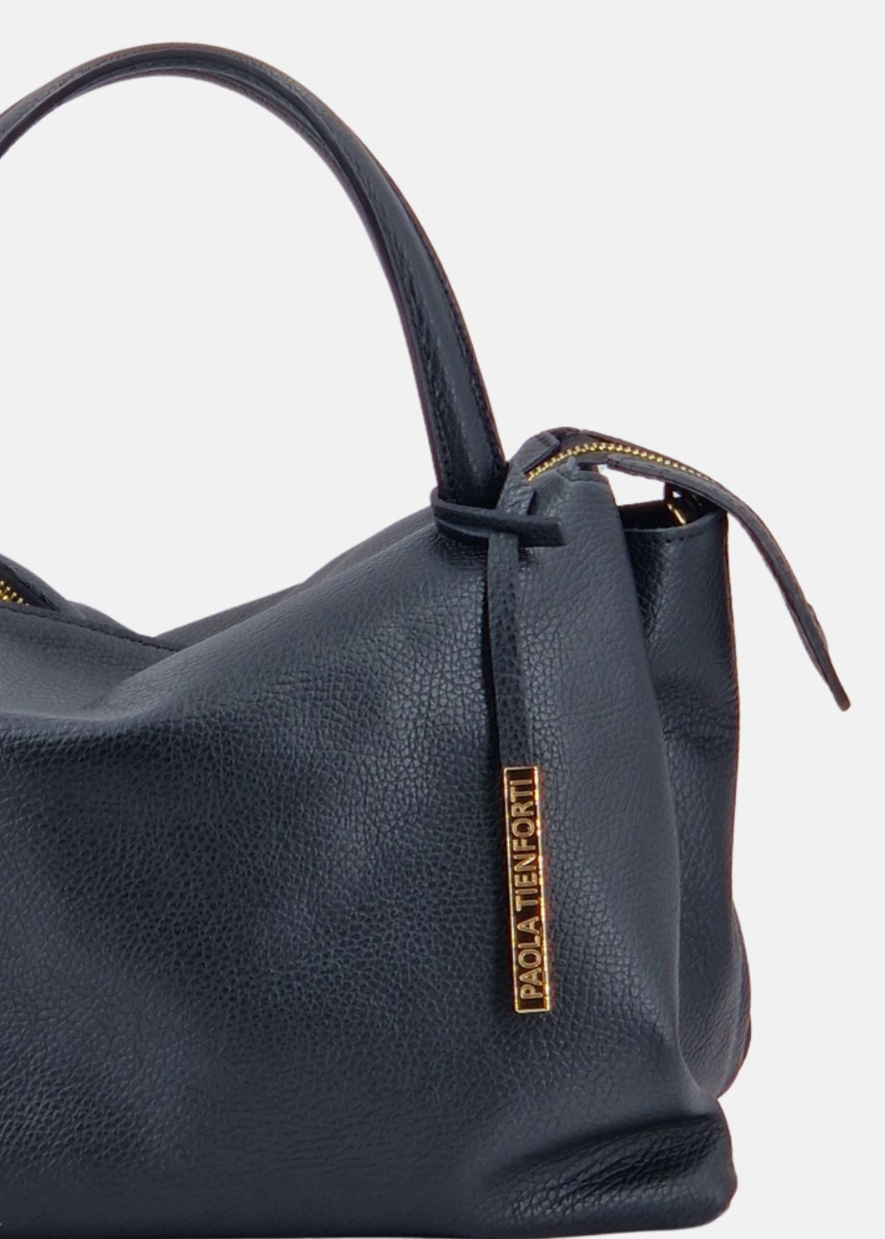 Bauletto medium in pelle morbida con dettagli oro