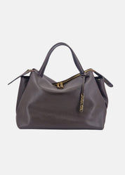 Bauletto medium in pelle morbida con dettagli oro