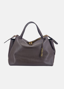 Bauletto medium in pelle morbida con dettagli oro