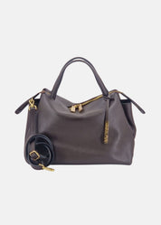 Bauletto medium in pelle morbida con dettagli oro
