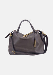 Bauletto medium in pelle morbida con dettagli oro