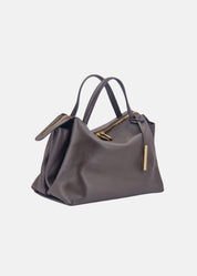 Bauletto medium in pelle morbida con dettagli oro