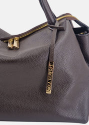 Bauletto medium in pelle morbida con dettagli oro