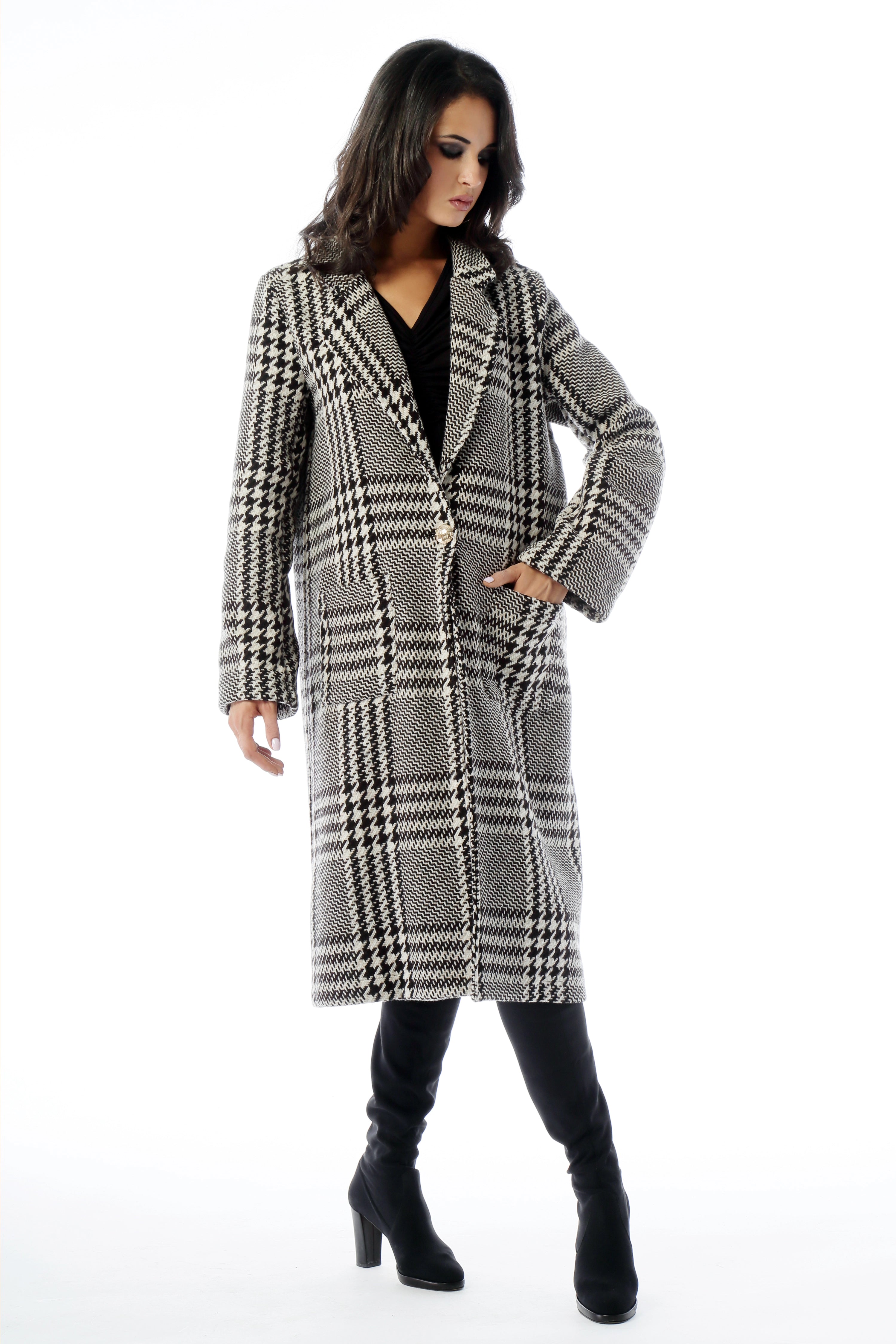 Cappotto con collo a revers