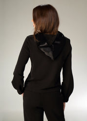 Felpa cut-out con cappuccio