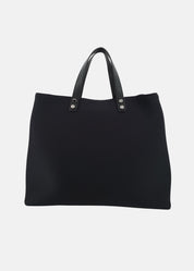 Shopper large in neoprene con dettagli argento