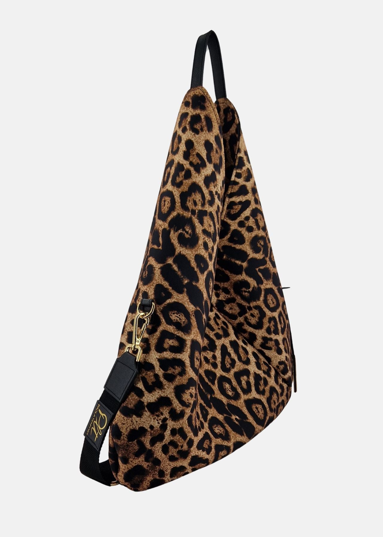 Sacca hobo in tessuto tecnico nylon maculato