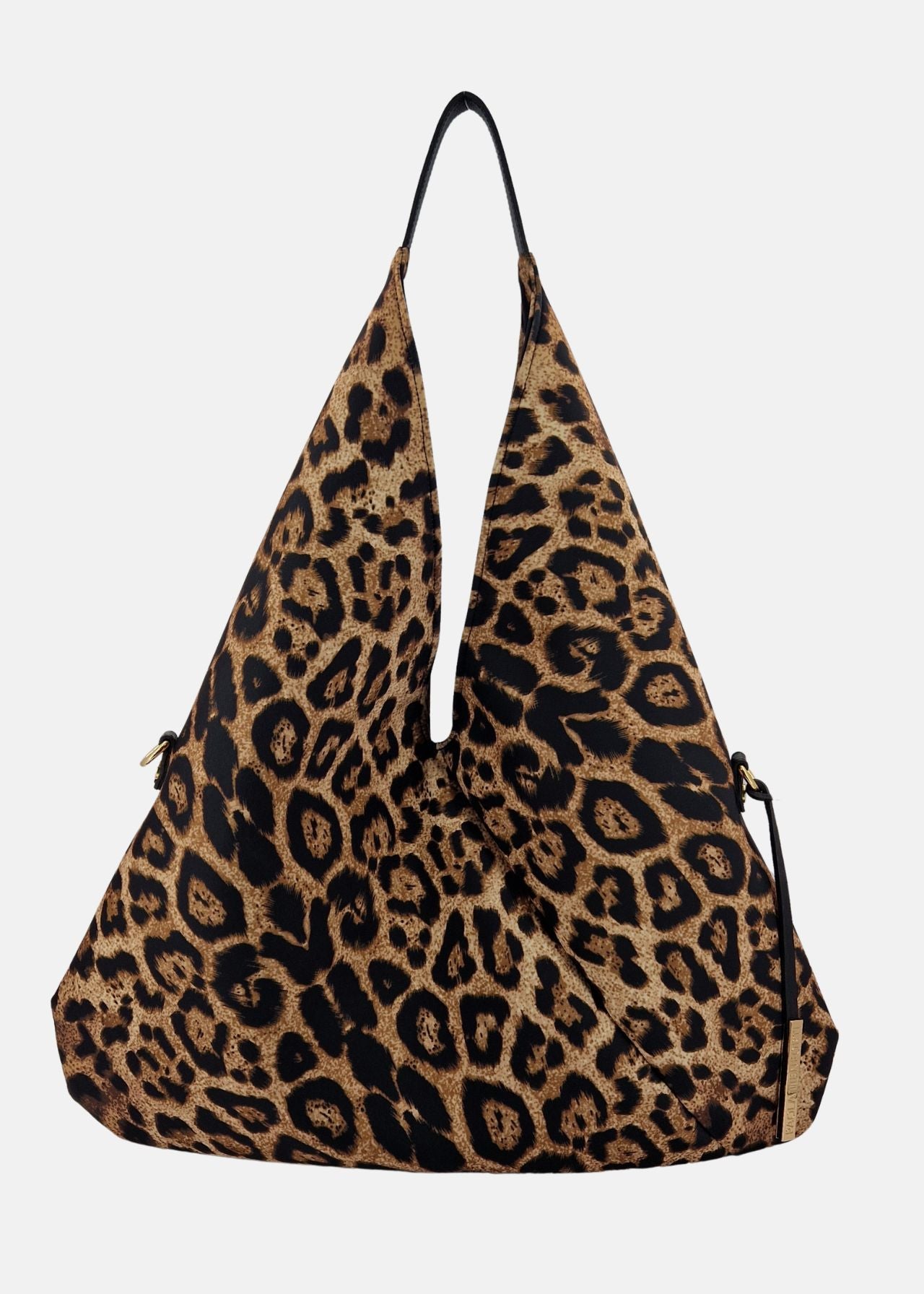 Sacca hobo in tessuto tecnico nylon maculato
