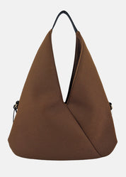 Sacca hobo zip in tessuto tecnico traforato con dettagli oro
