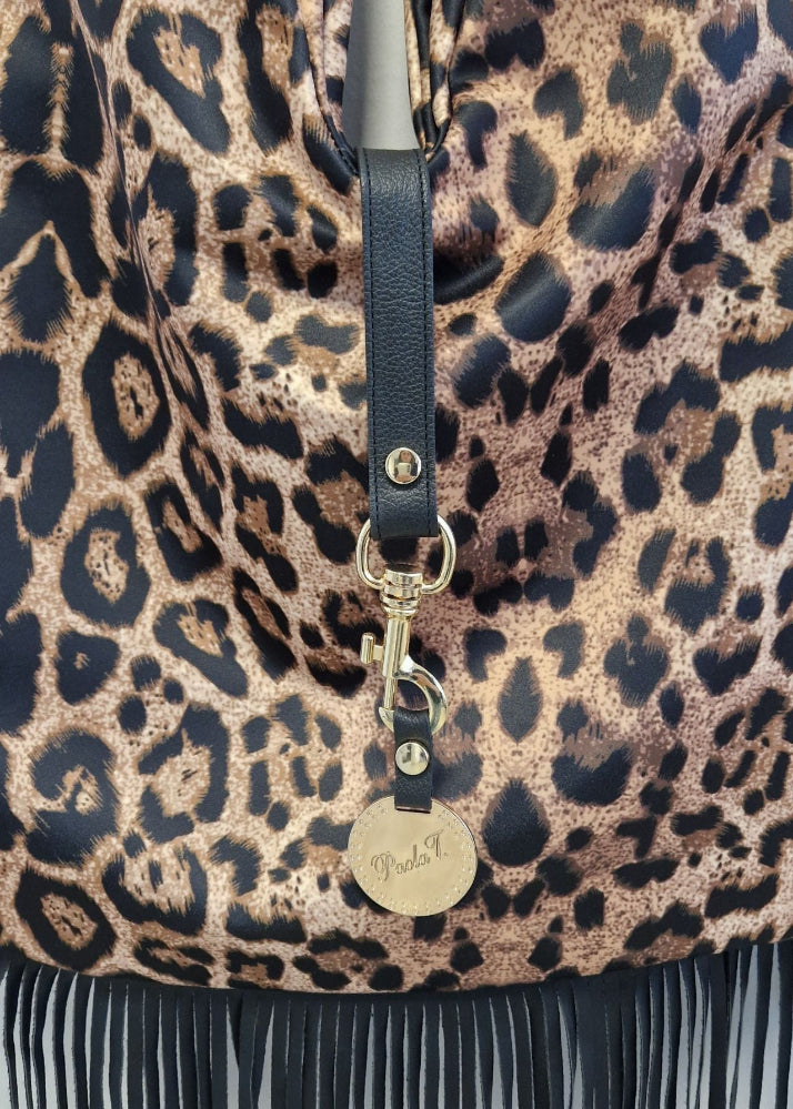 Sacca in Tessuto tecnico nylon con Frange - Paola Tienforti - Sito Ufficiale