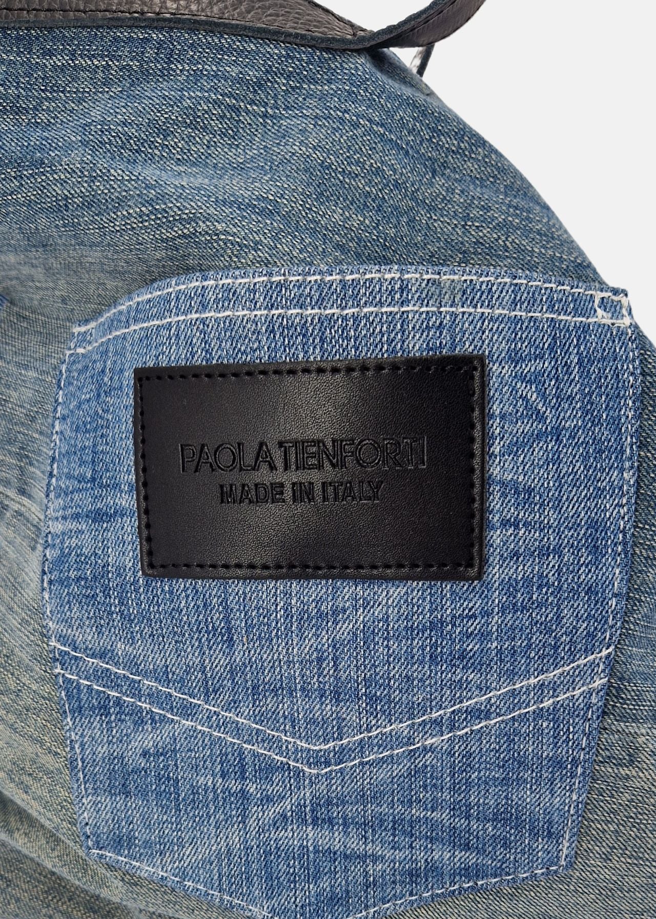 Shopper in Jeans e Pelle