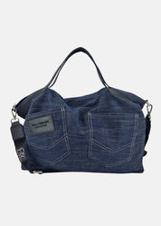 Shopper in Jeans e Pelle