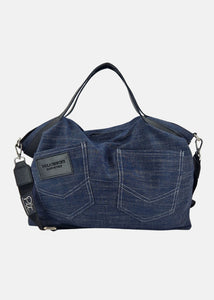 Shopper in Jeans e Pelle
