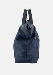 Shopper in Jeans e Pelle