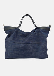 Shopper in Jeans e Pelle