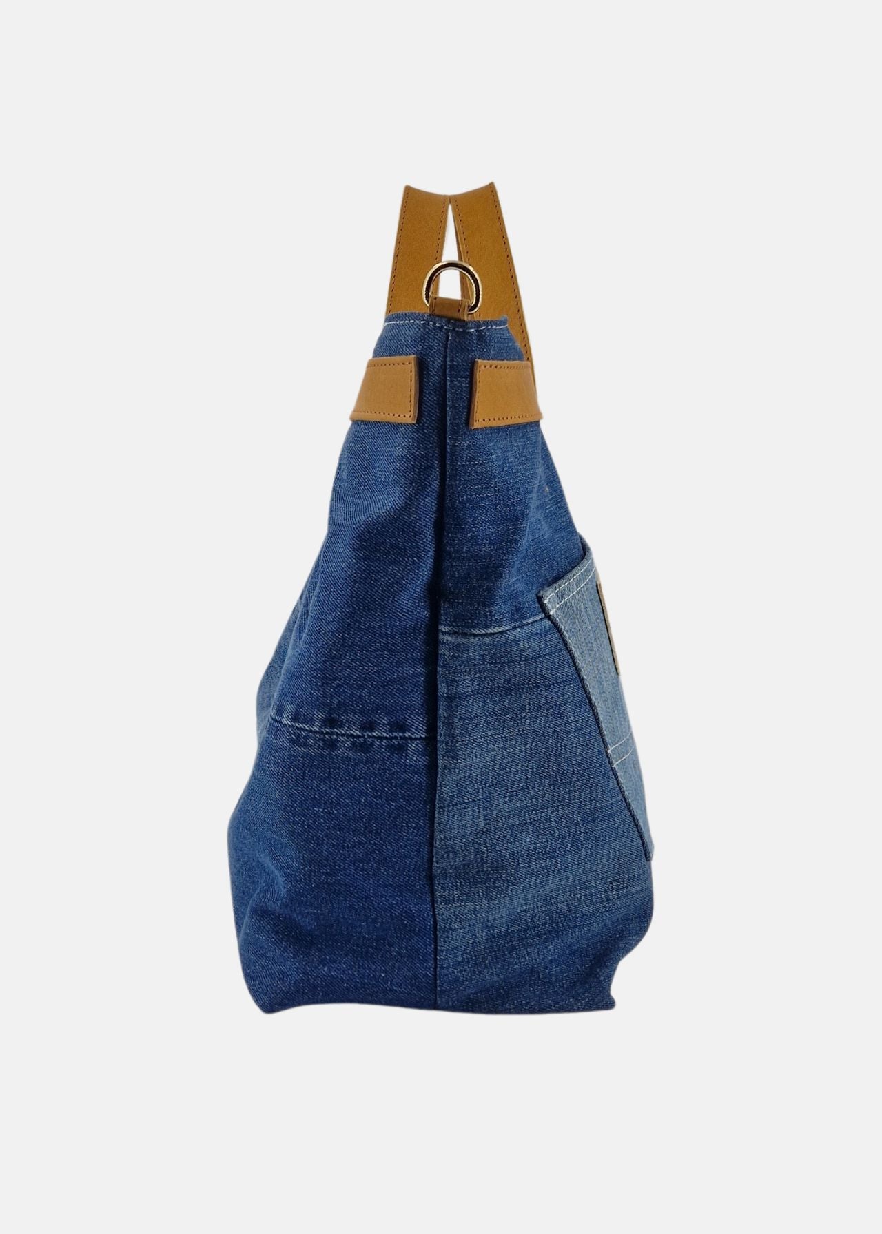 Shopper in Jeans e Pelle