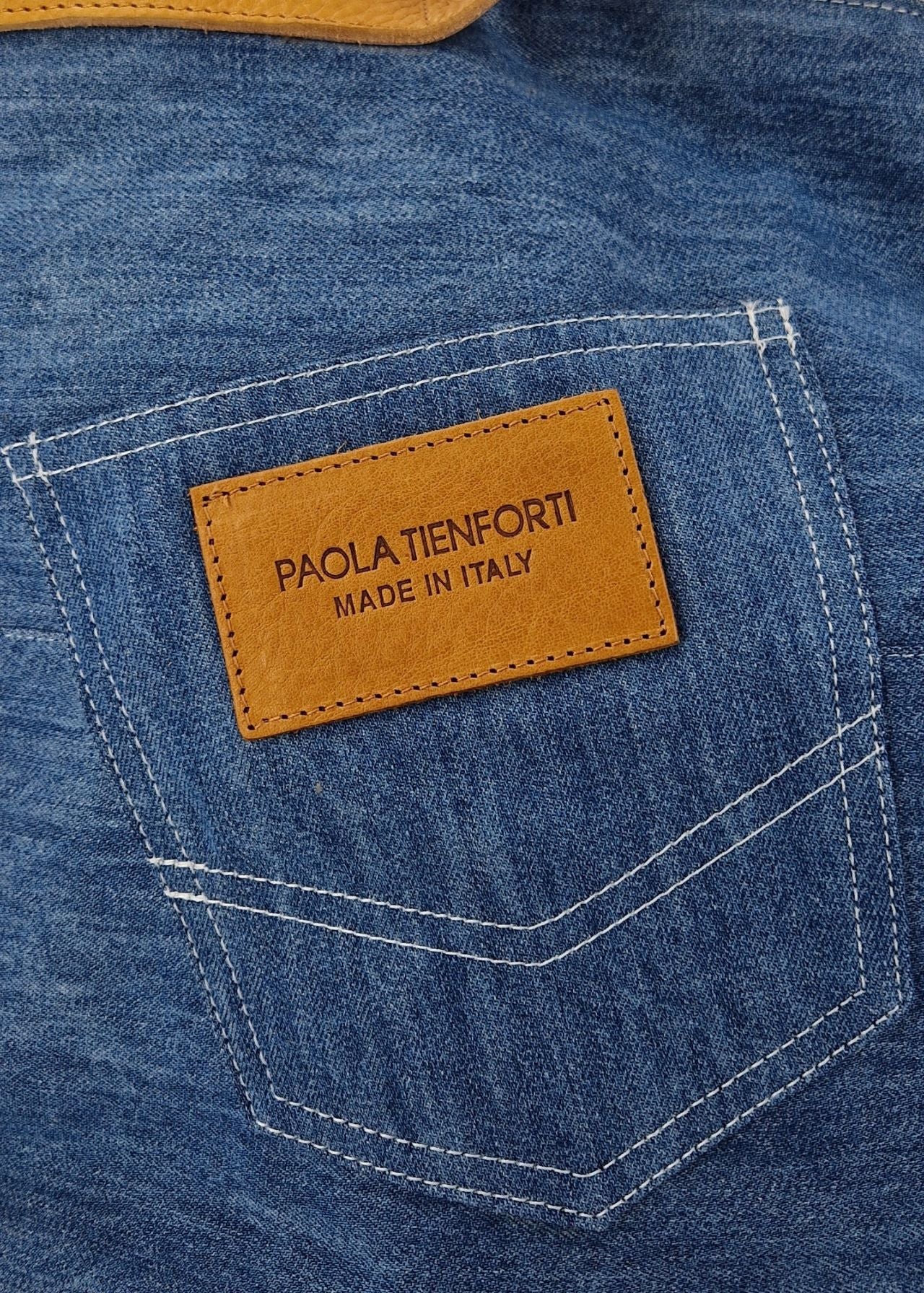 Shopper in Jeans e Pelle