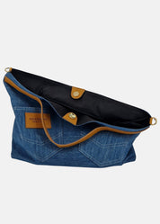 Shopper in Jeans e Pelle