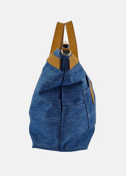 Shopper in Jeans e Pelle