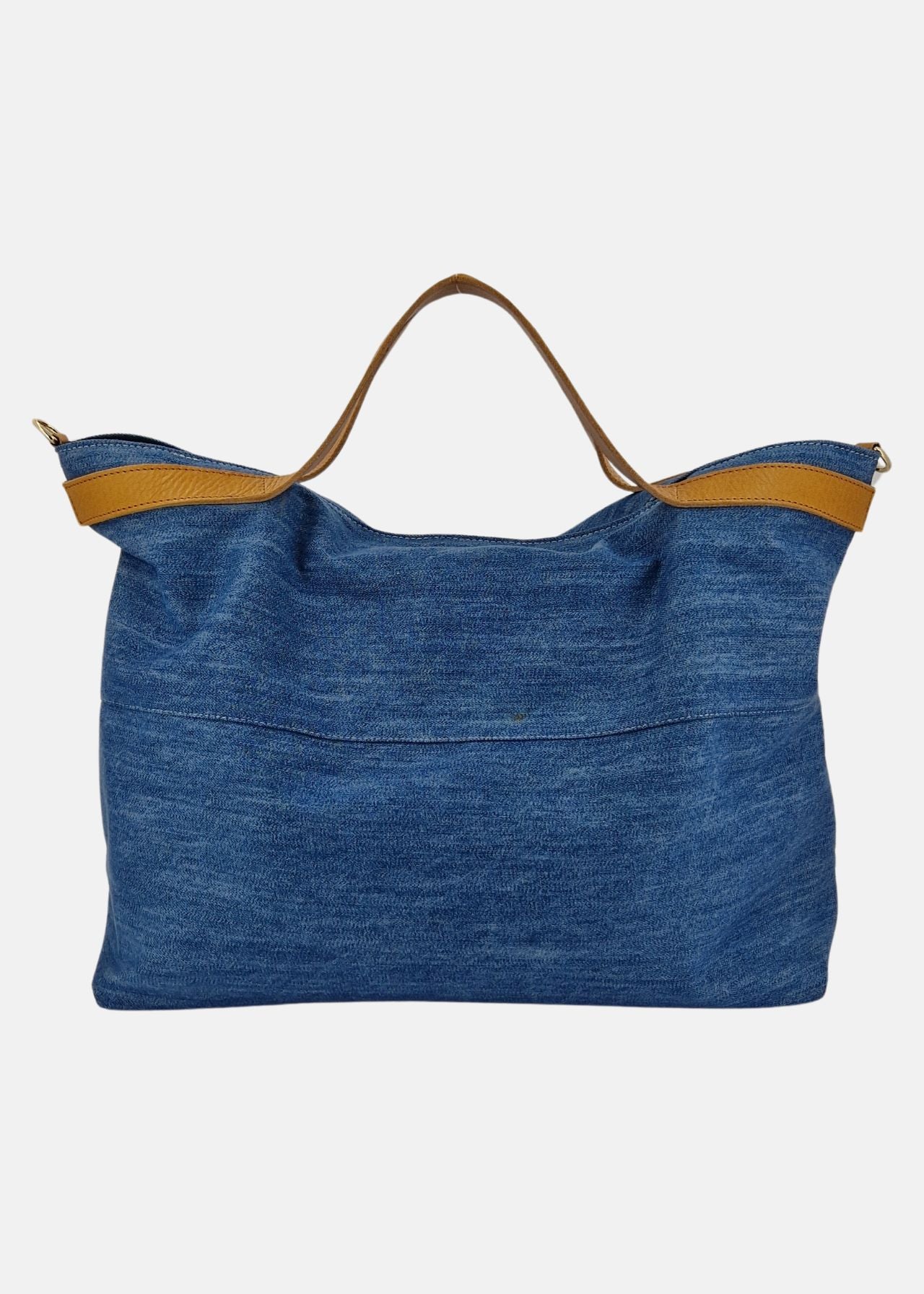 Shopper in Jeans e Pelle