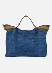 Shopper in Jeans e Pelle