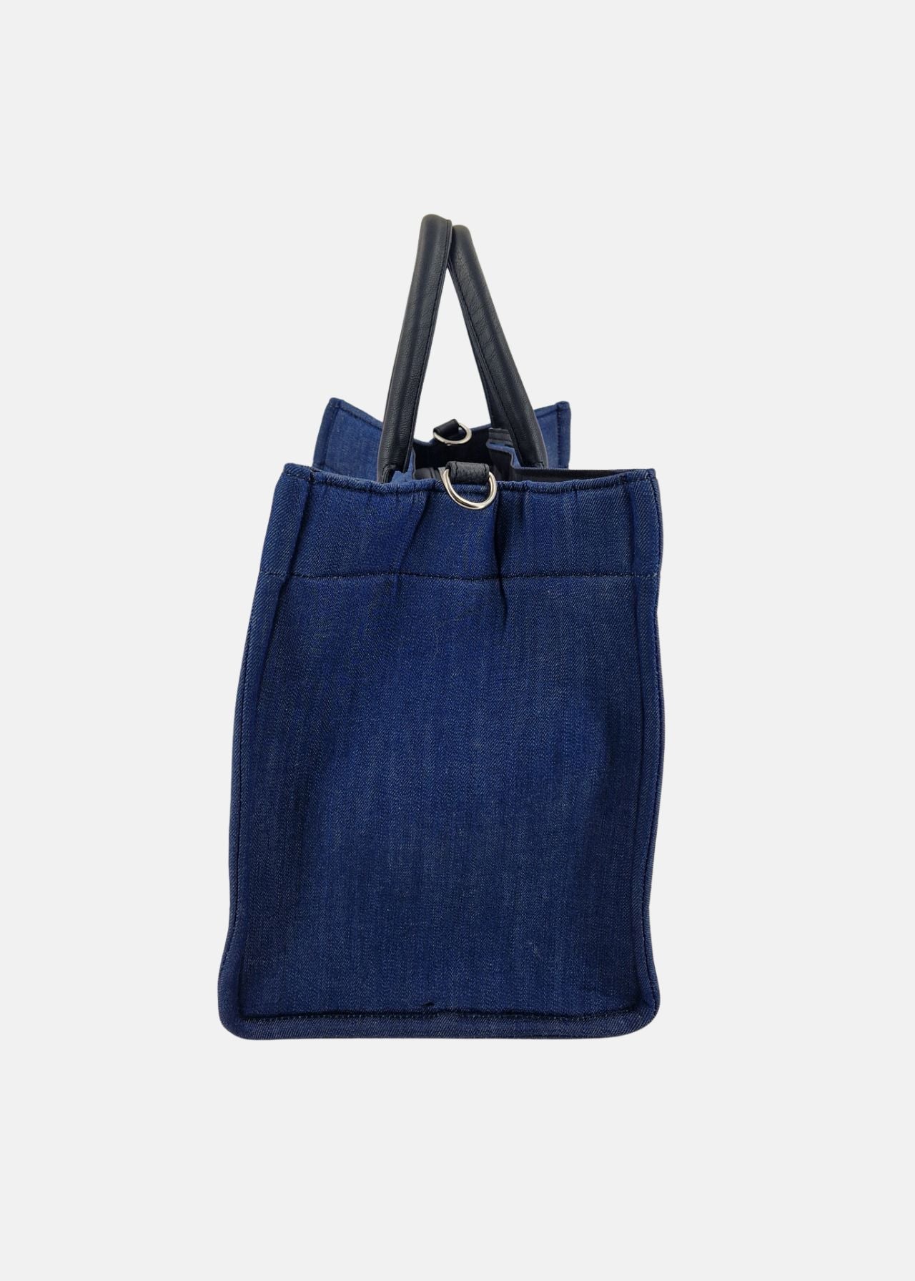 Shopper in Jeans con dettagli argento
