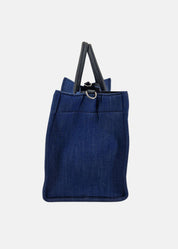 Shopper in Jeans con dettagli argento