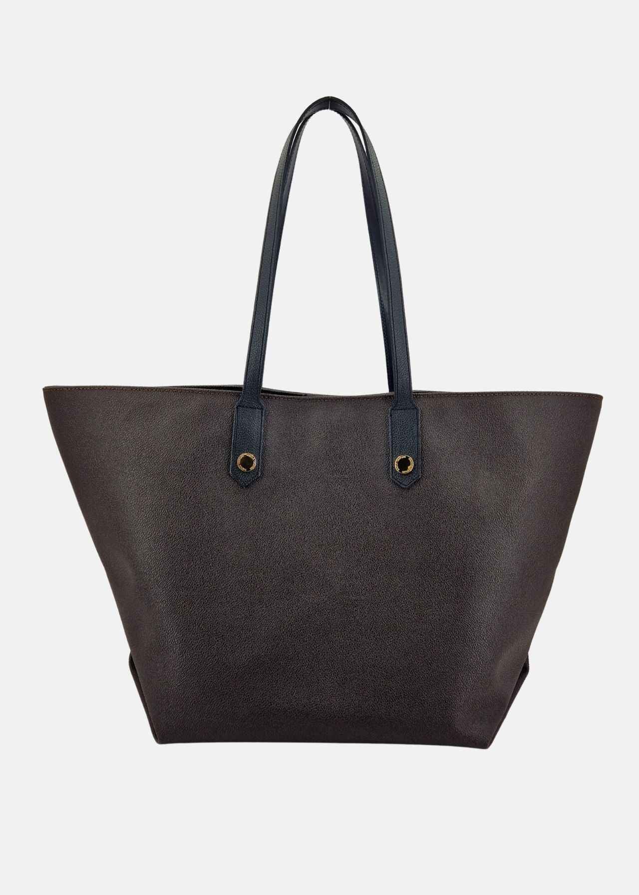 Shopper Donna effetto saffiano con rivetti oro
